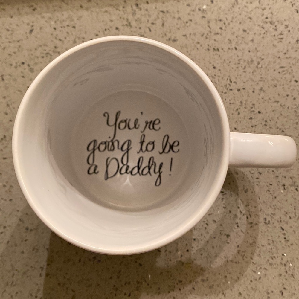 White mug with a surprise inside